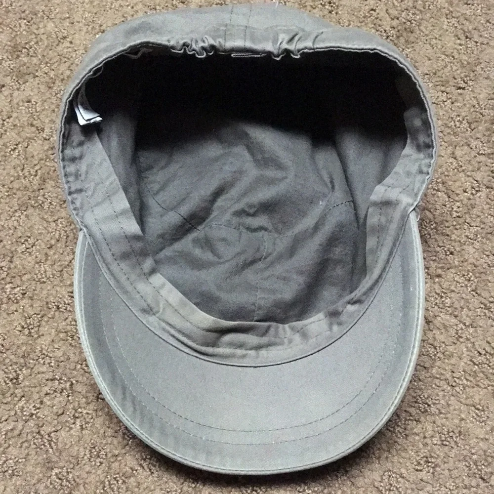 Cap Girls size 7 -8 baseball style hat brown floral EUC -like new